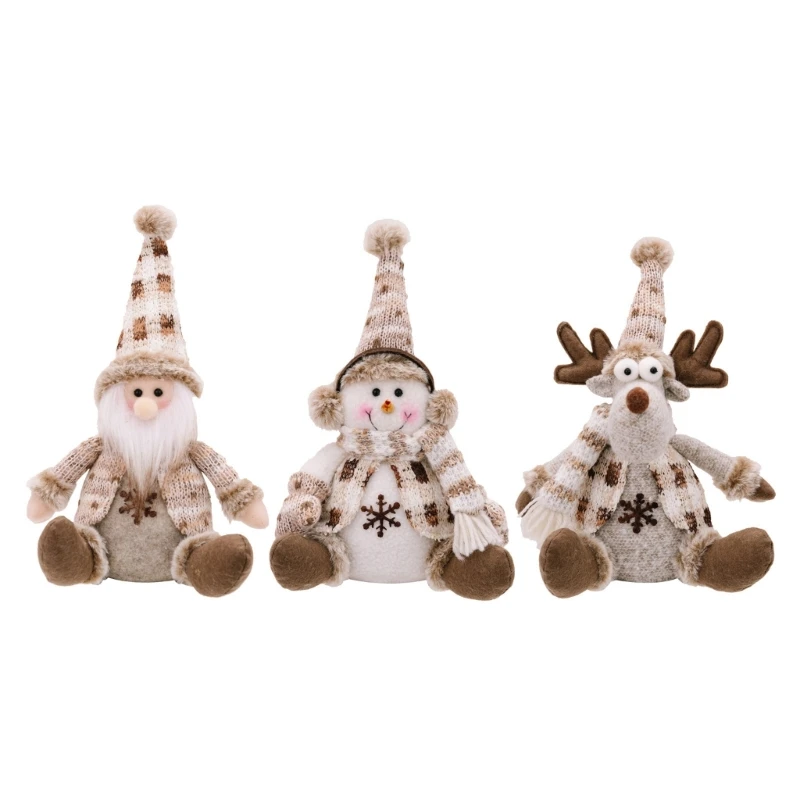 

Stylish European Christmas Seating Figurine Soft Festival Table Display Ornament