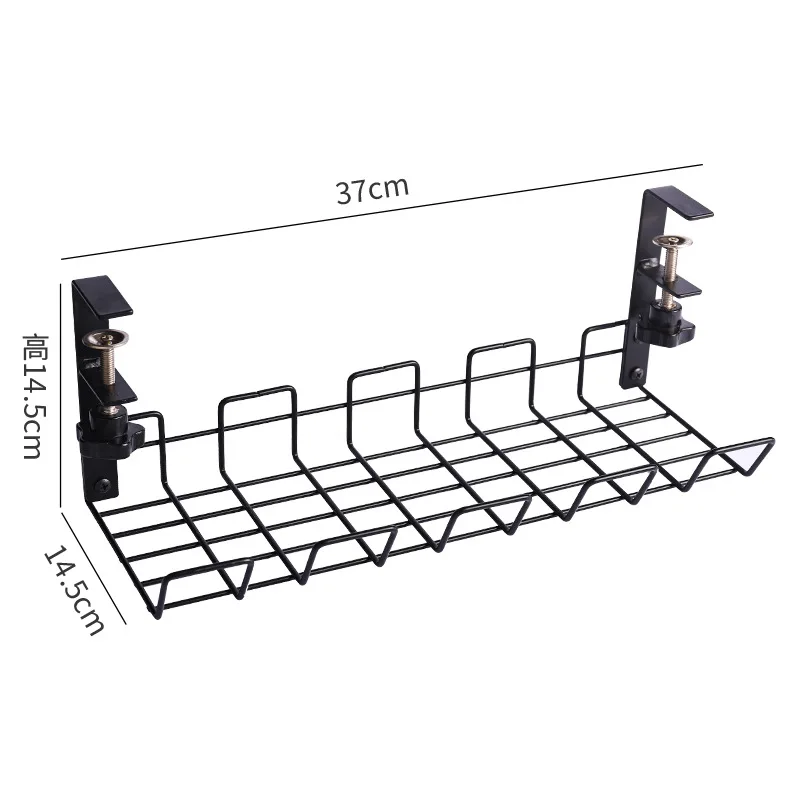 Under Desk Wire Basket Shelf Cable Management Storage Rack Under Table Cord Organizer Rack Office Living Room Wire Cable Basket