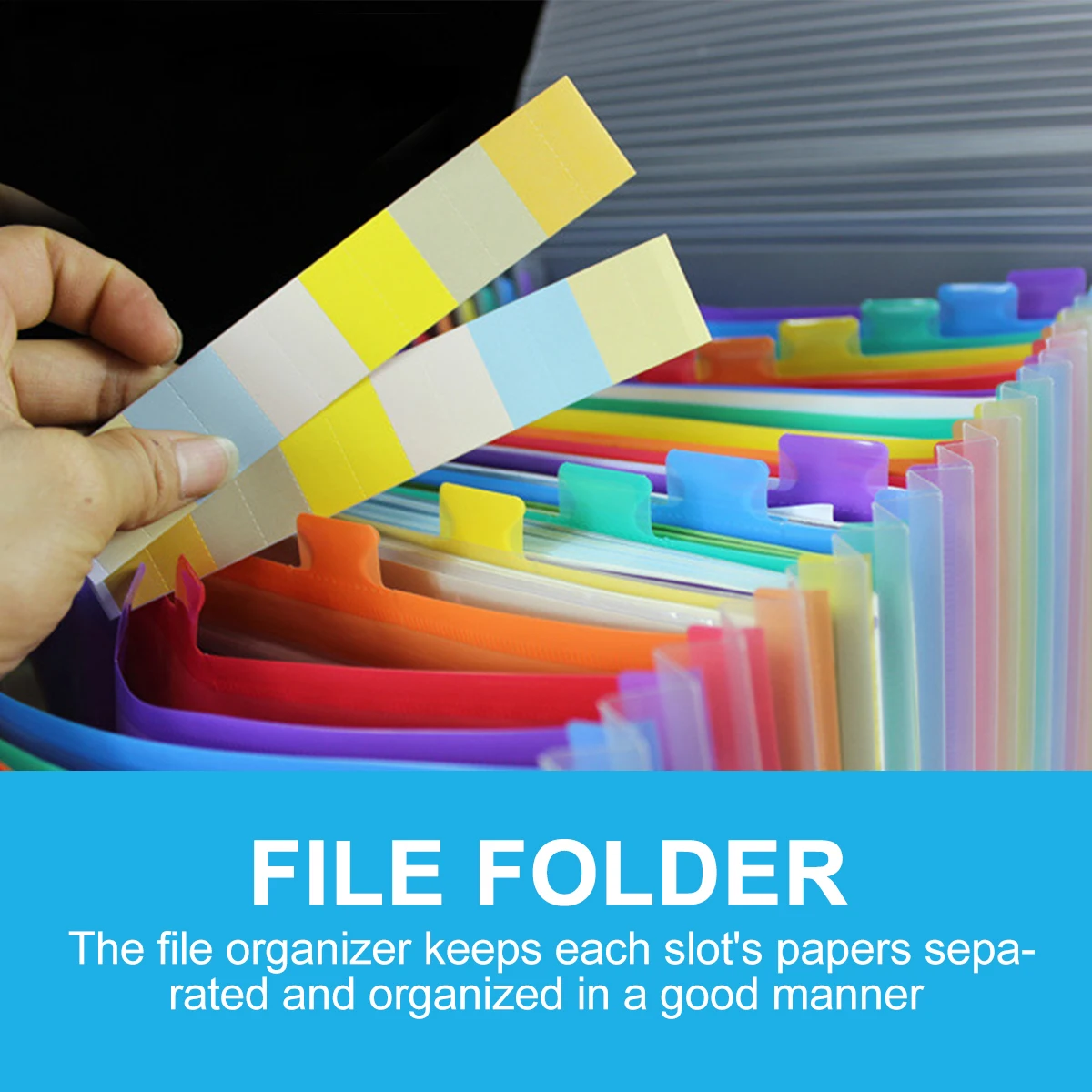 

Transparent Accordion Bag File Folder Document Holder Receipt ganizer Lightweight Plastic Material Buckle Design