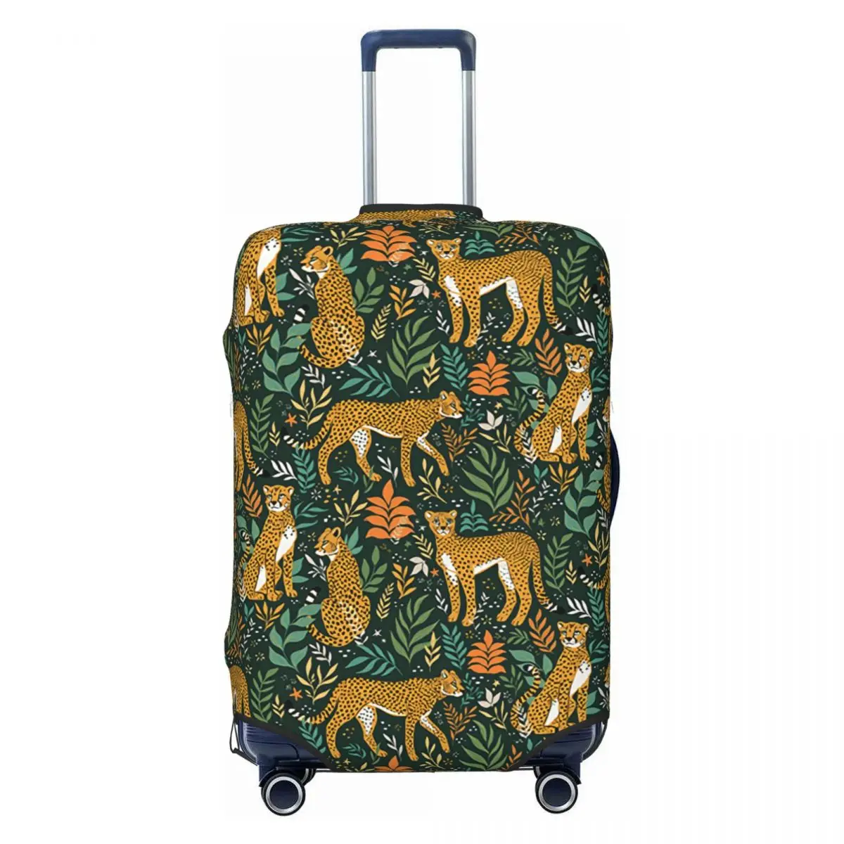 

Защитный чехол для багажа с индивидуальным рисунком гепардов из джунглей, забавные чехлы для чемоданов для путешествий, размер 18-32 дюйма