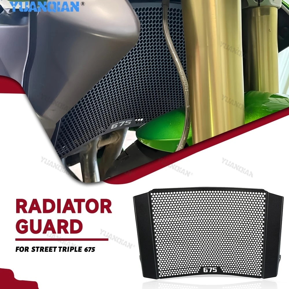 

For StreetTriple 675R Street TripleR 2008-2016 Radiator Grille Guard Aluminium Mesh Motorcycle Accessories Oil Cooler Protector