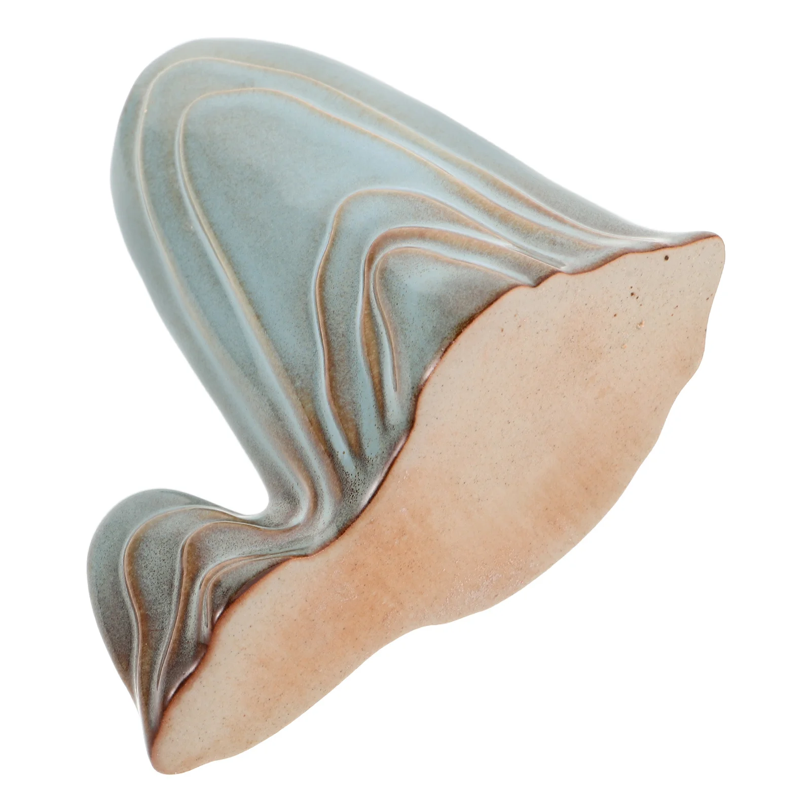 

Ceramic Mountain Sculpture - Handmade Miniature Landscape for Aquarium Zen Garden Office Home Decor Calligraphy Brush Holder