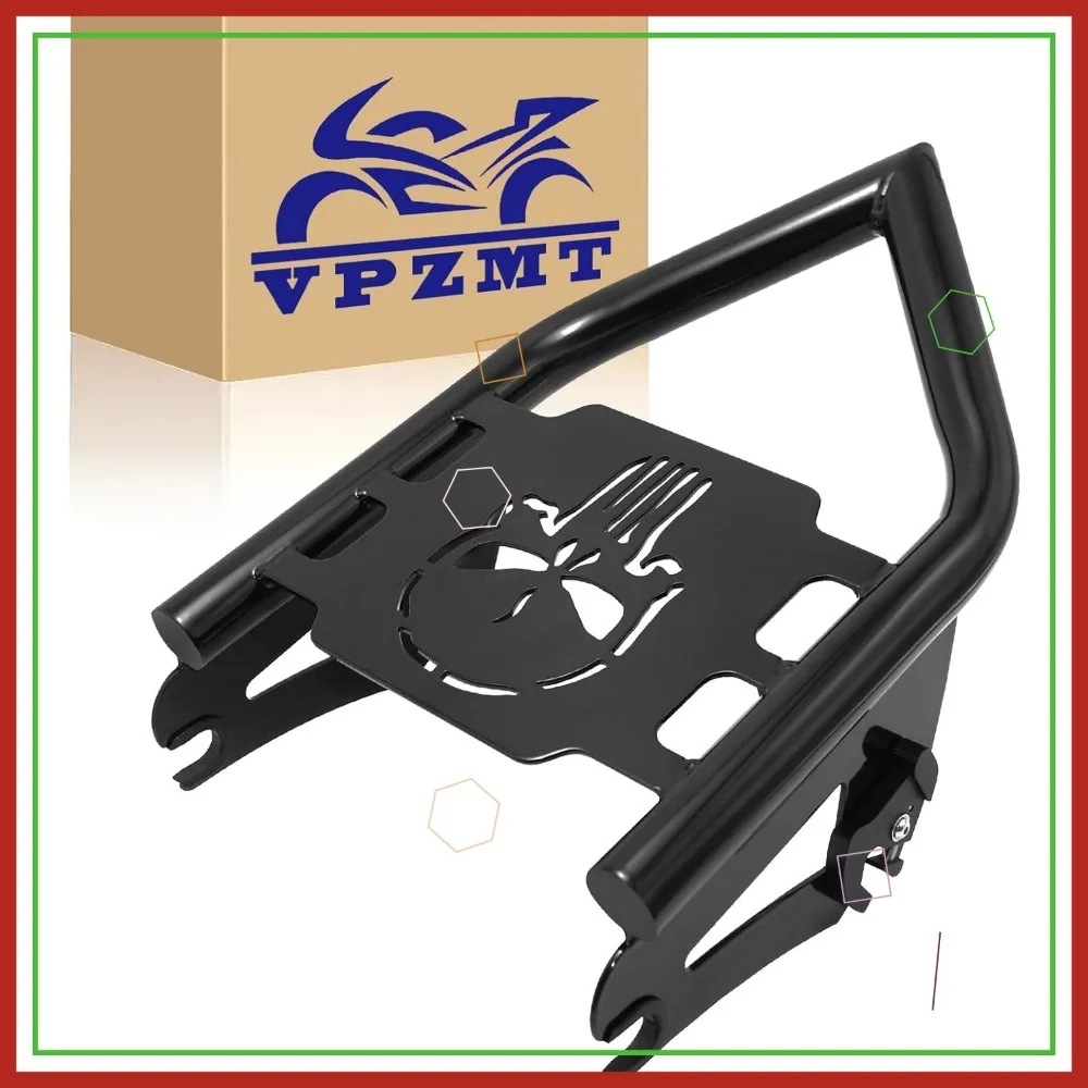 رف أمتعة للدراجات النارية قابل للفصل للتجول 2009-2025، هيكل فولاذي عالي التحمل