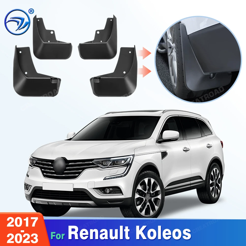 Custom Fit 4PCS Mud Flaps for Renault Koleos 2017 2018 2019 2020 2021 2022 2023 No Drilling Splash Guards Car Fender Accessories