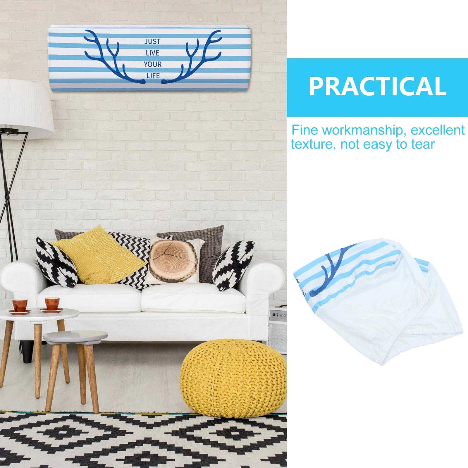 

1Pcs Air Conditioner Protective Cover Heavy-Duty Dust Cover for Indoor Outdoor Units All-Season with Reinforced