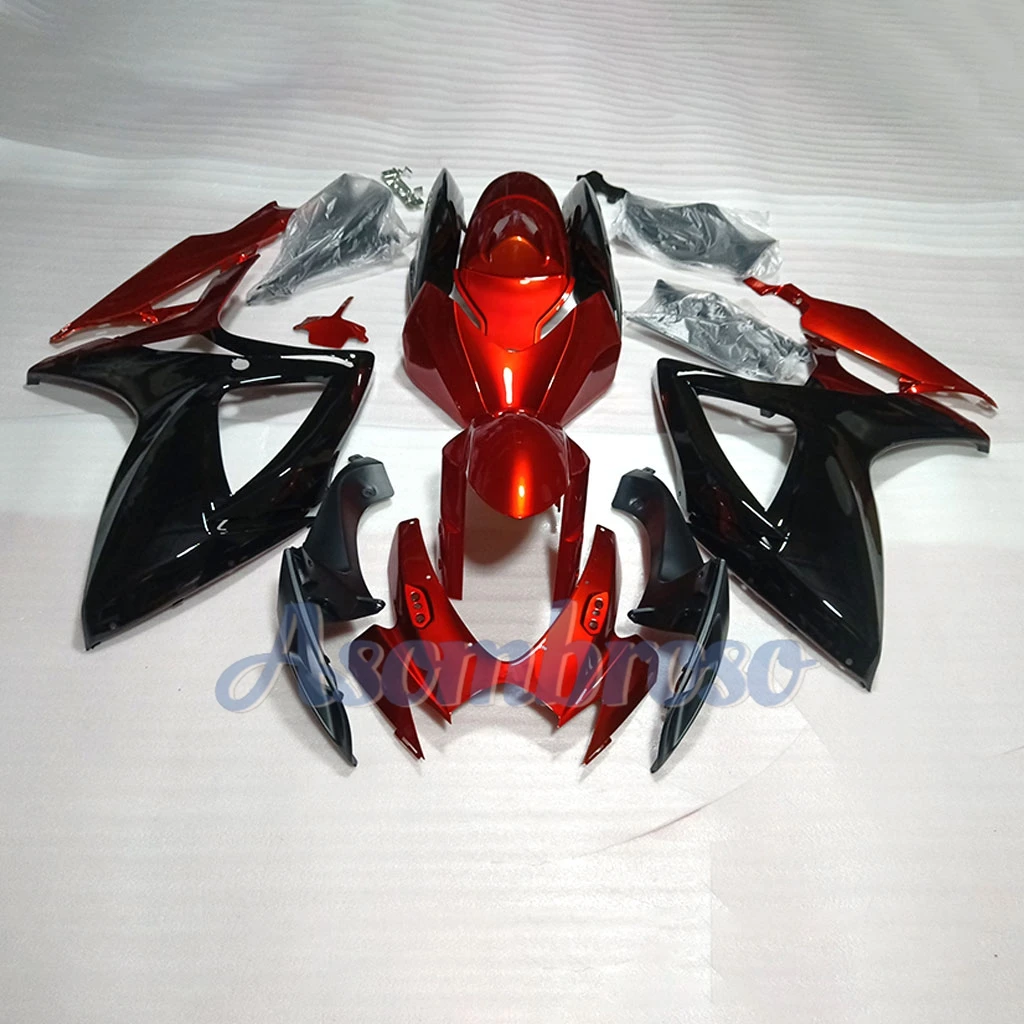 Kit de carenado de alta calidad apto para SUZUKI GSXR600 750 K6 2006 2007 GSXR600 GSXR750 06 07 juego naranja negro