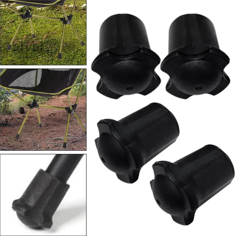 -ESTR 4 قطعة كراسي قابلة للطي قبعات الساق المضادة للغرق حماية الأرضيات المضادة للانزلاق منصات كرسي لحديقة مكتب فناء التخييم