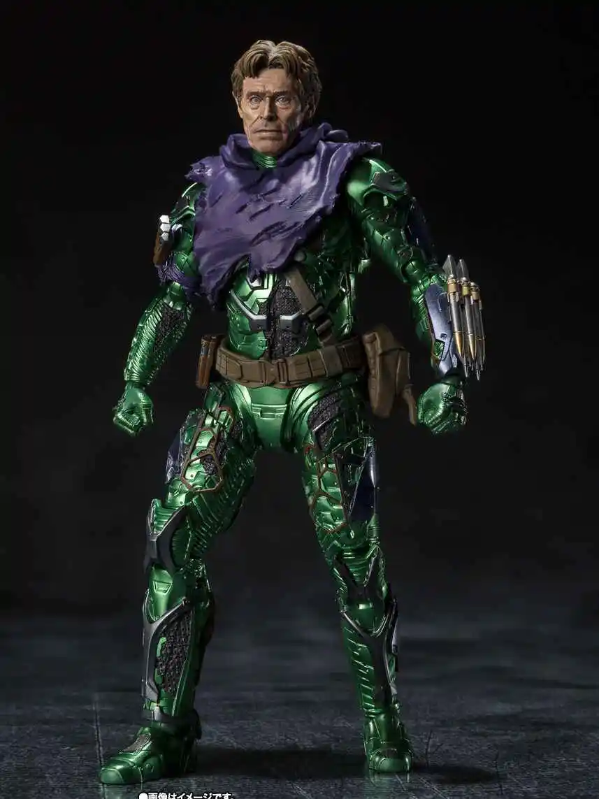

Bandai Original Spider-Man: бездомная аниме-фигурка SHF Green Goblin, экшн-фигурка, игрушка, детский подарок, Коллекционная модель, украшение