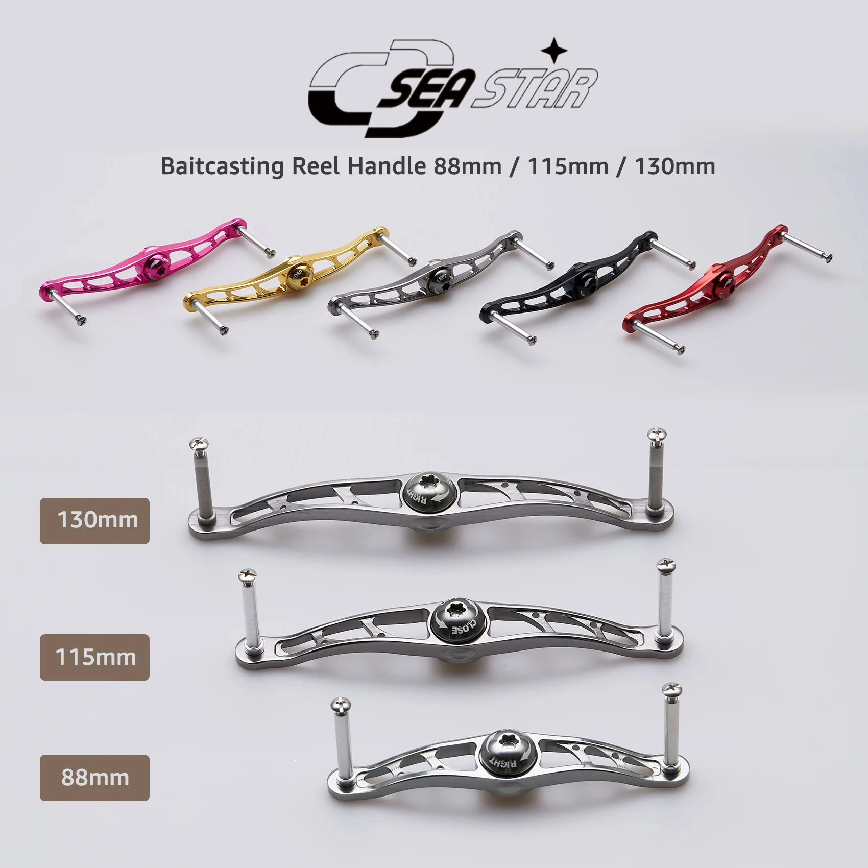 88mm/115mm/130mm Baitcasting Reel Handle  Without Knob For Shimano & Daiwa Abu Bait Reel