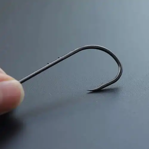 Imagen 2 del producto 110 unids/caja anzuelos de pesca con púas cabeza de junta tórica de acero rico en carbono anzuelos de vástago largo duraderos y fuertes para pesca de perca y lubina