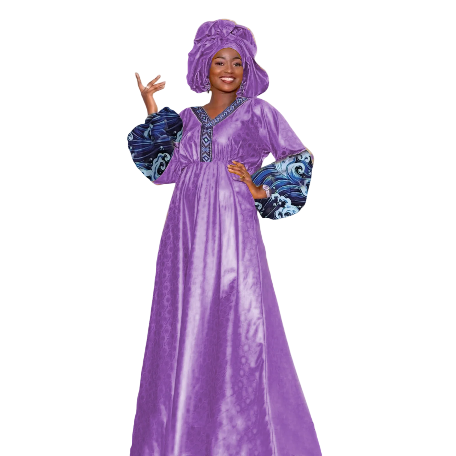 

African Bazan Style Custom New Dress Print Elegant Classic Plus Size Fit Four Seasons Carnival Party Gown