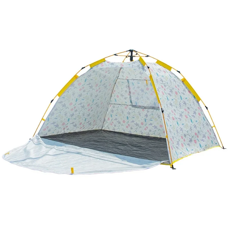 Fully Automatic Beach Tent Outdoor Camping Picnic Park Spring-pressed Flower Sunscreen Canopy Family Playing Quick Open Portable