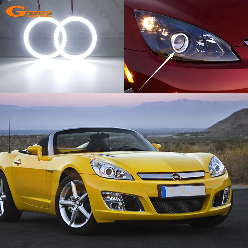 

For Opel GT Roadster Cabriolet 2007 2008 2009 2010 Ultra Bright SMD LED Angel Eyes Halo Rings Kit Day Light
