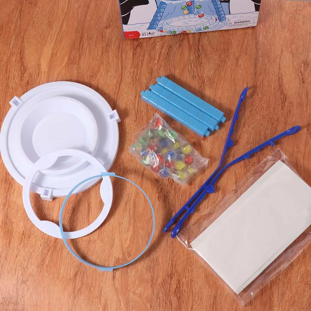 Jeu de glace fin pingouin brise-glace éducatif, perles de défi, jeu de société interactif, Mini jeu à deux joueurs, jeu de Table de glace mince