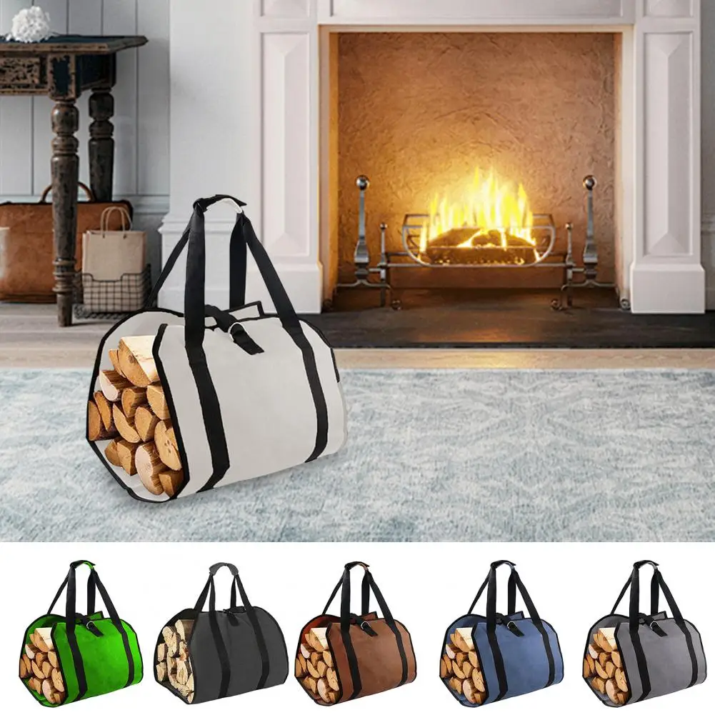 Firewood Storage Bag Log Carrier Handbag Capacity Waterproof Firewood Carrier Bag for Fireplace Camping for Outdoor for Supplies