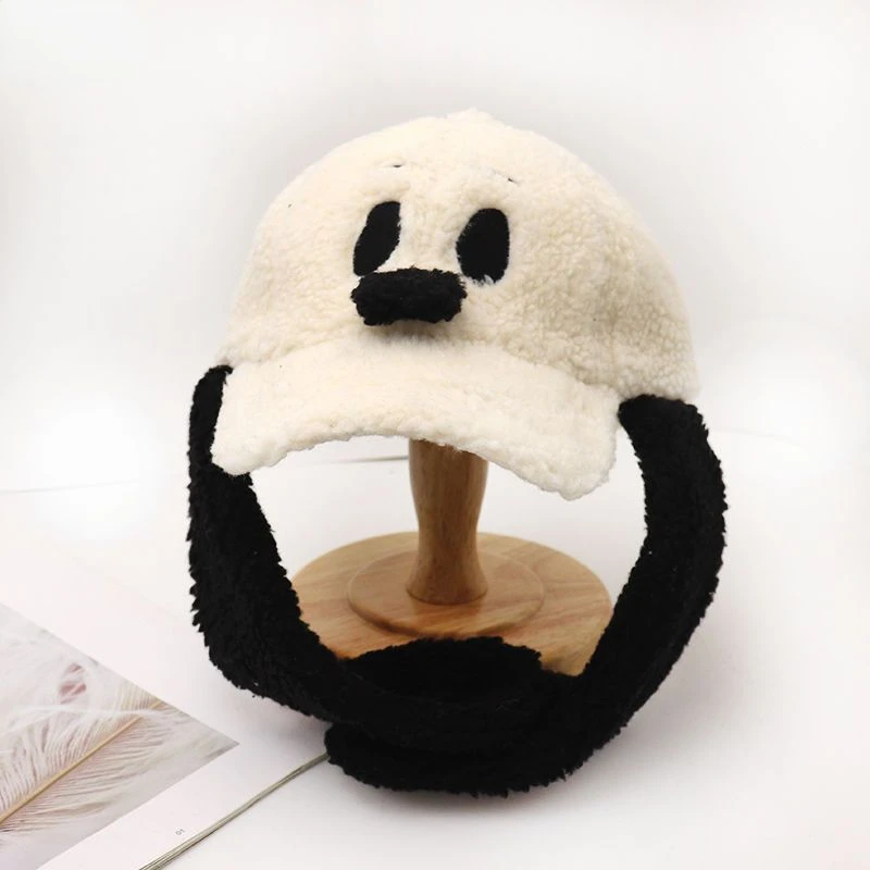 Berretto da baseball Snoopy per donna autunno e inverno moda più protezione per le orecchie in velluto regalo caldo cappello con visiera in velluto di agnello cartone animato