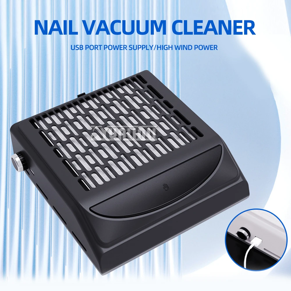 Nail Art Vacuum Cleaner 100W High Power Plug-in Japanese Hand Pillow Nail Dust Vacuum Cleaner with Filter Screen Dust Collector