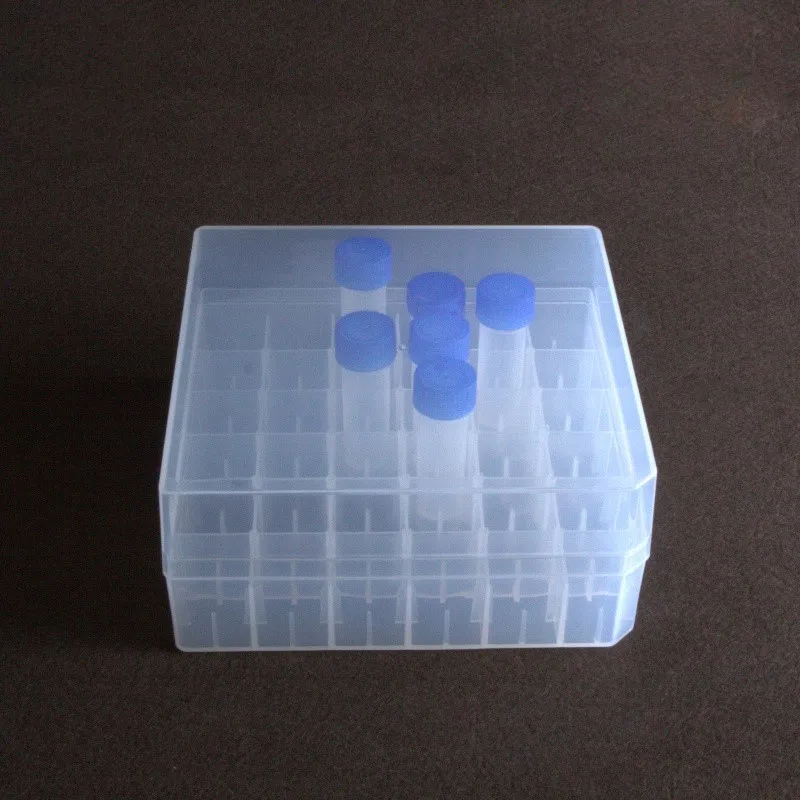 High Quality 12/20/25/36/50/81holes 5/10ml PC Frozen tube box iquid nitrogen storage box freezing box