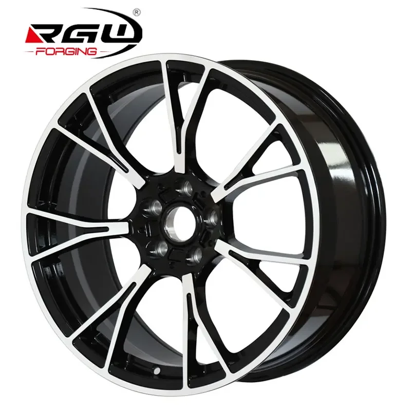 1042 Custom Flegen Black Chrome Staggered Super Deep Dish Alloy Car Jantes Sport Mag 5x112 Pcd Forgiato Rim Forged Wheel 20 Inch