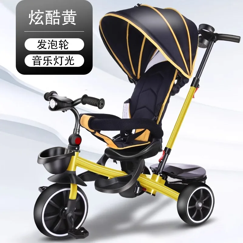 Kinder Dreirad Baby Trolley Spaziergang Baby Artefakt Fahrrad Kinderwagen 1-6