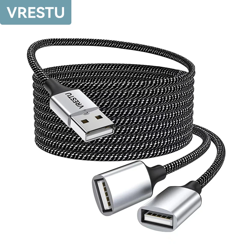 

USB 2.0 1 in 2 Out Dual USB Female Data Hub 3 4 Multi USB Expander OTG Splitter Adapter Cable USB Charging Power Cord Extension