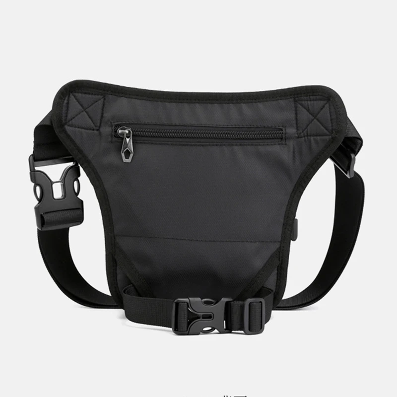 Men Nylon Drop Leg Bag Fanny Pack for Motorcycle Rider Travel Assault Male Messenger Cross Body Waist Pack Hip Belt Thigh Bag