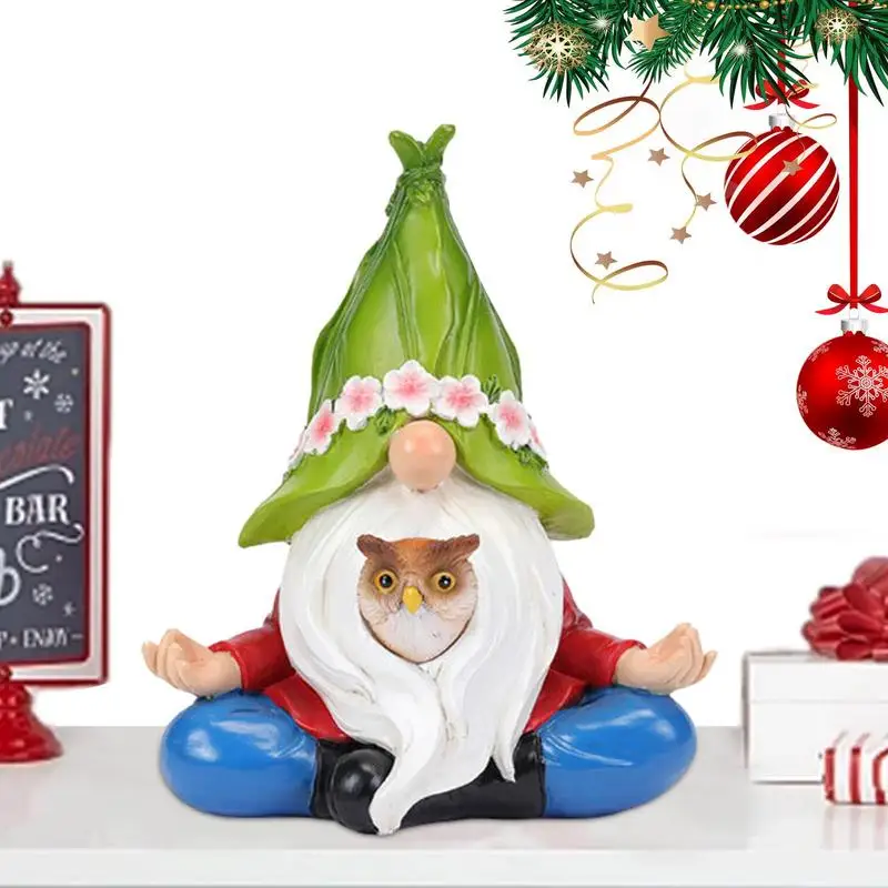 

Gnome Solar светильник Искусство для домашнего сада декоративная Йога дзен гном двор эльф сказочные аксессуары сад украшение статуи