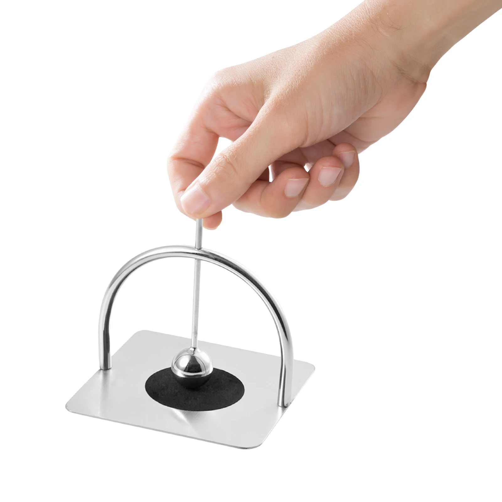 

Stainless Steel Flat Napkin Holder Simple Tissue Countertop Stand Weighted Pivoting Arm Kitchen Living Room Paper Napkin Holder