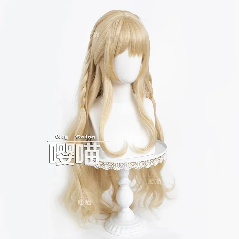 Candy 2025Game Naraka:Bladepoint Sila Cosplay Long golden Hair halloween party Role Play Wig + Free Cap
