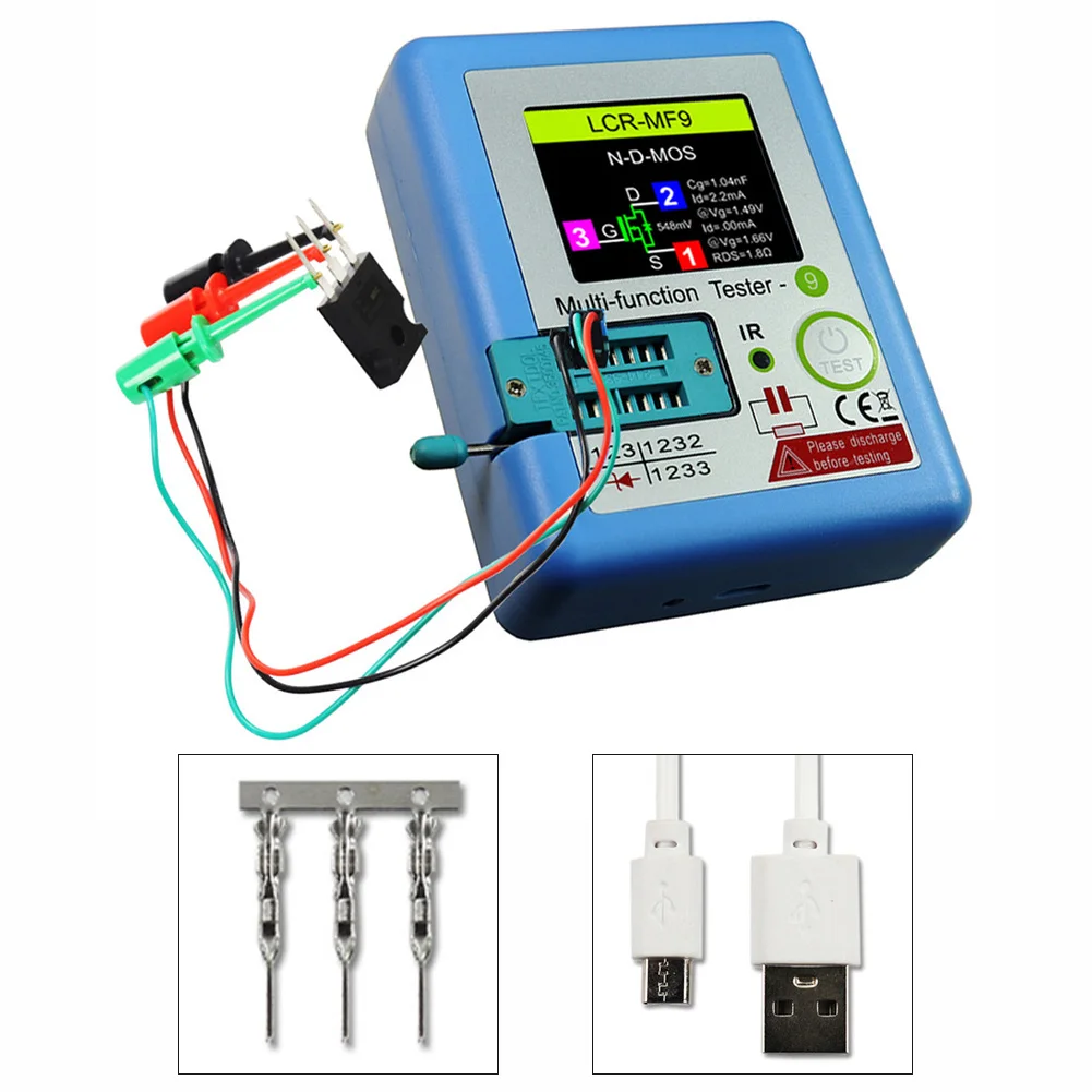 Component Tester Multimeter For DIY Projects 0.01 50M Graphical Display Transistor Tester Automatic Component Detection