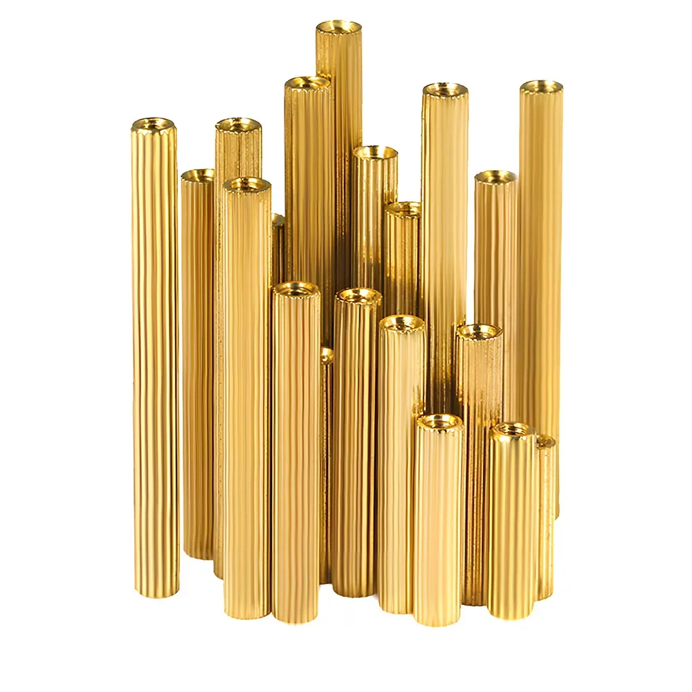 100Pcs M2 Round Double Pass Brass Standoff Spacer Female Thread Copper Pillar Nut Screw Fastener For Camera Length 4mm-40mm