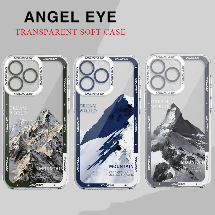 Матовый чехол Snow Mountain для Apple iPhone 15 16 Pro XS Max 13 14 Plus XR SE 7 8 12 11 Pro plus