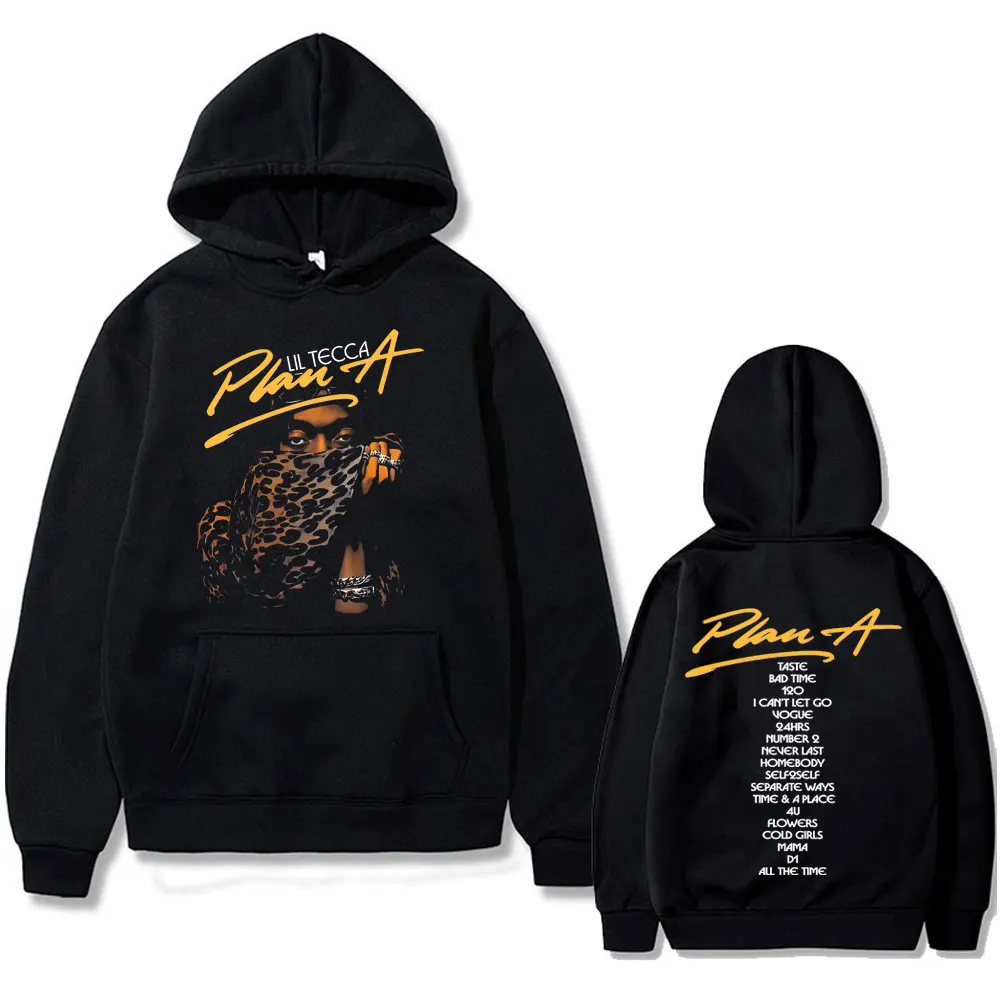 

Rapper Lil Tecca Plan A Album Graphic Hoodie Men Women Hip Hop Fashion Pop Music Sweatshirt Men's Vintage Oversized Streetwear