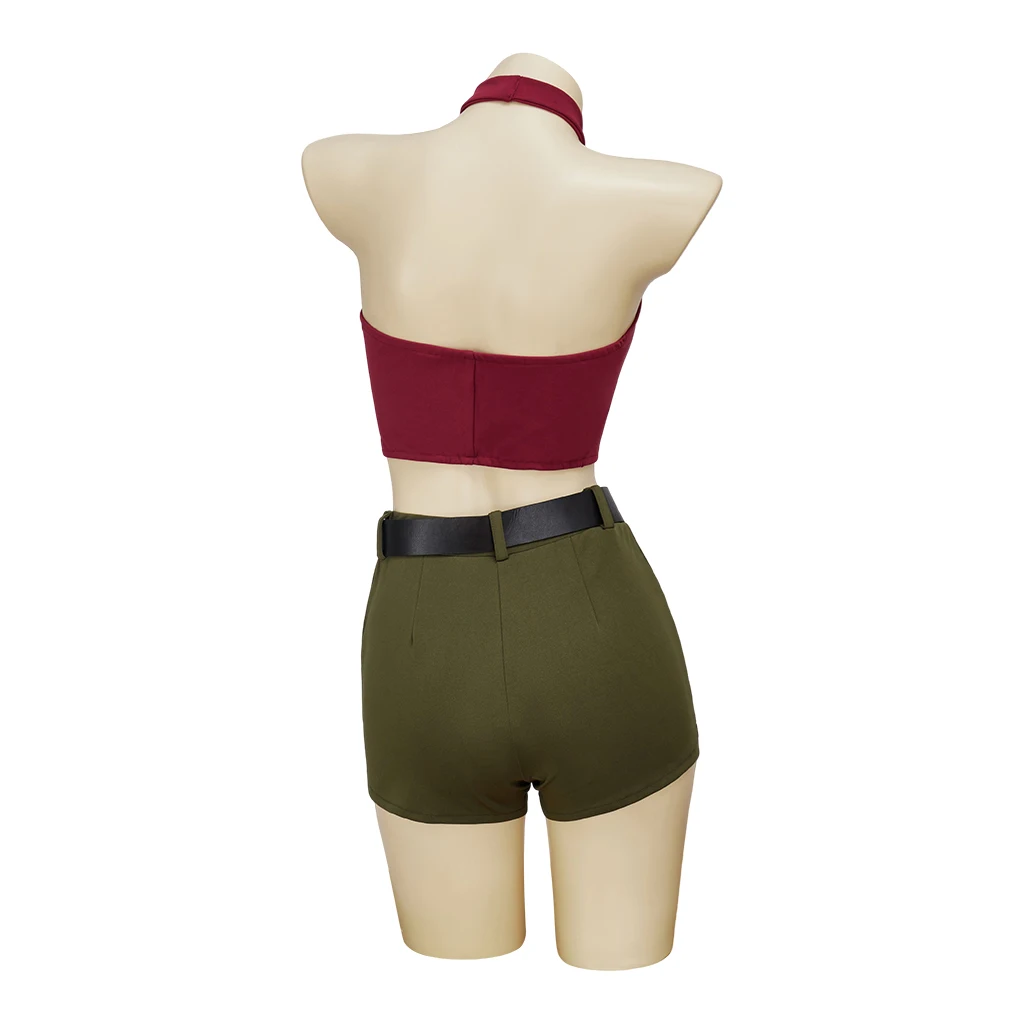 Total Drama Island Anime Heather Cosplay Costume Women Sexy Halter Neck Tube Top Shorts Uniform Halloween Carnival Party Suit