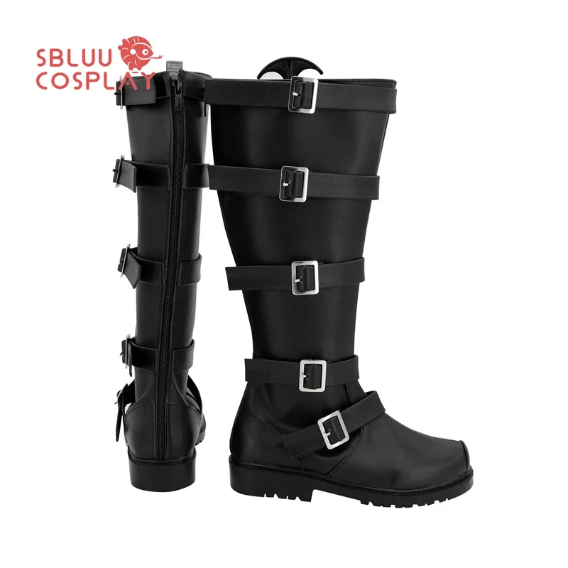 SBluuCosplay 여성 조커 코스프레 신발 맞춤 제작 검은 광대 부츠