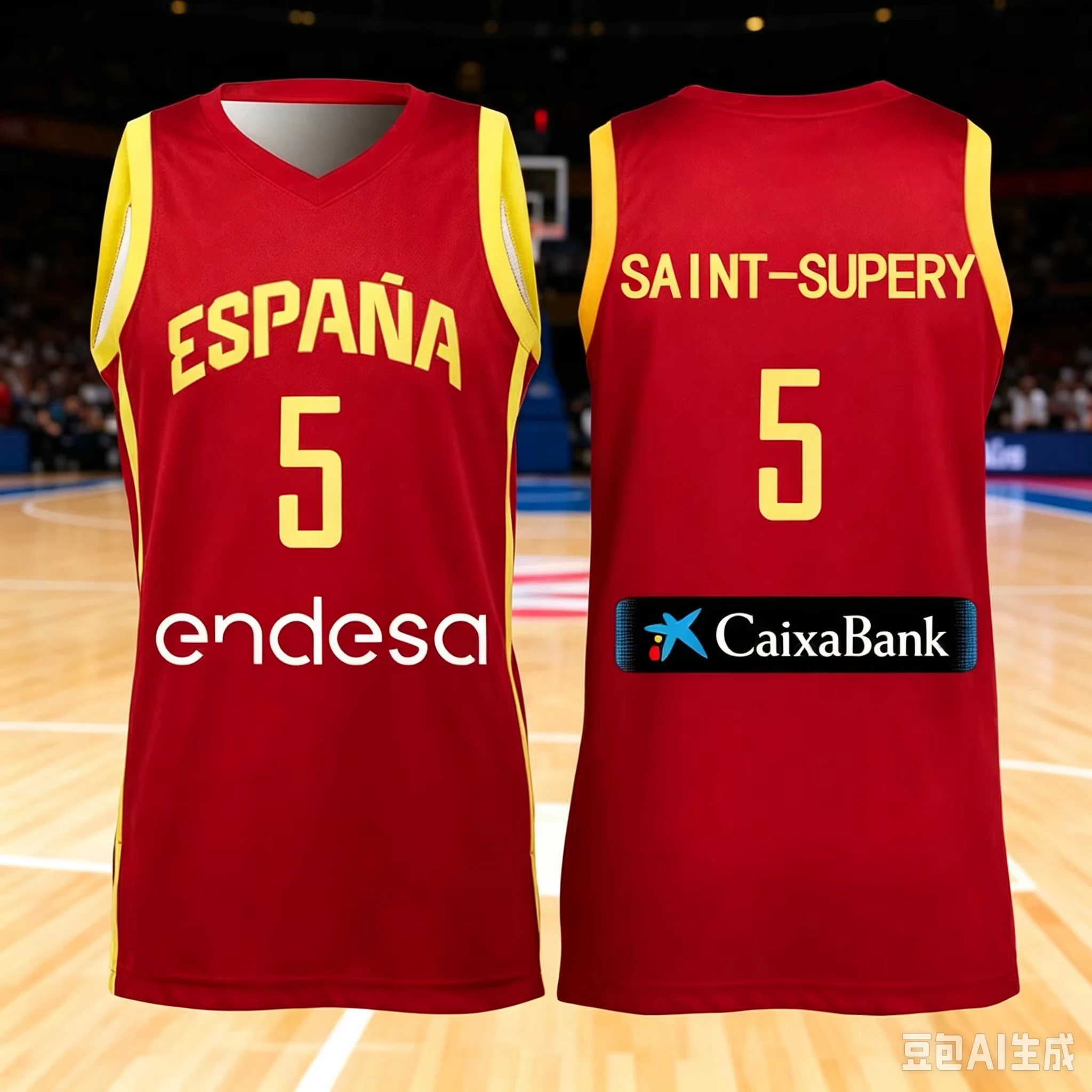 26 New Spain  Arrivals Country Basketball Jerseys #77 Home Away Casual Athletic Print T-Shirt American Adult KID Family Matching