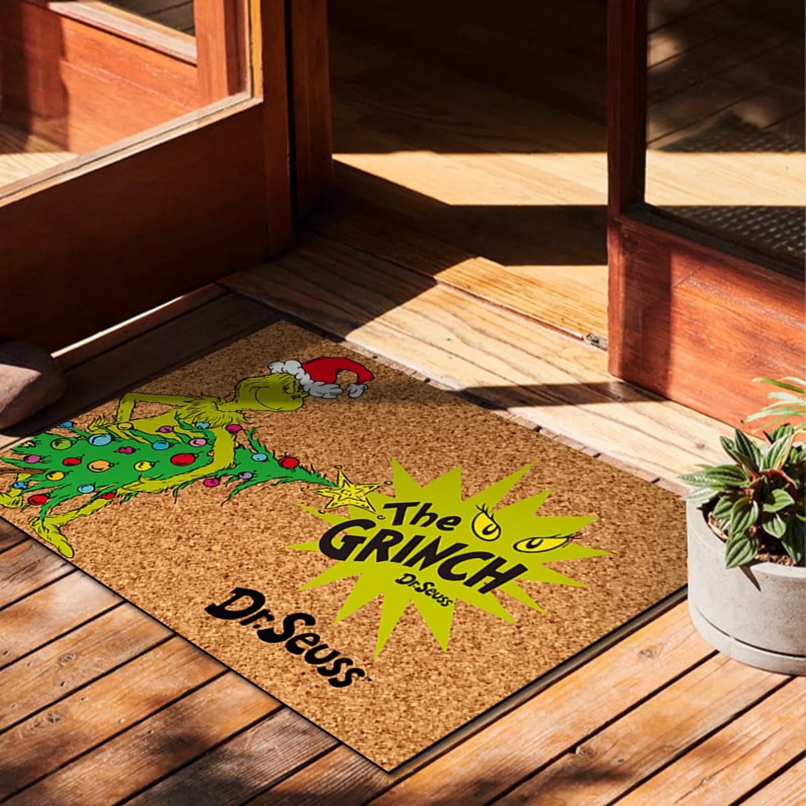 Christmas Door Mats Anti-Slip Rug Decorations For Home Mat Outdoor Mat For Front Door Entryway Christmas Carpet 23.7x 15.9 Inch