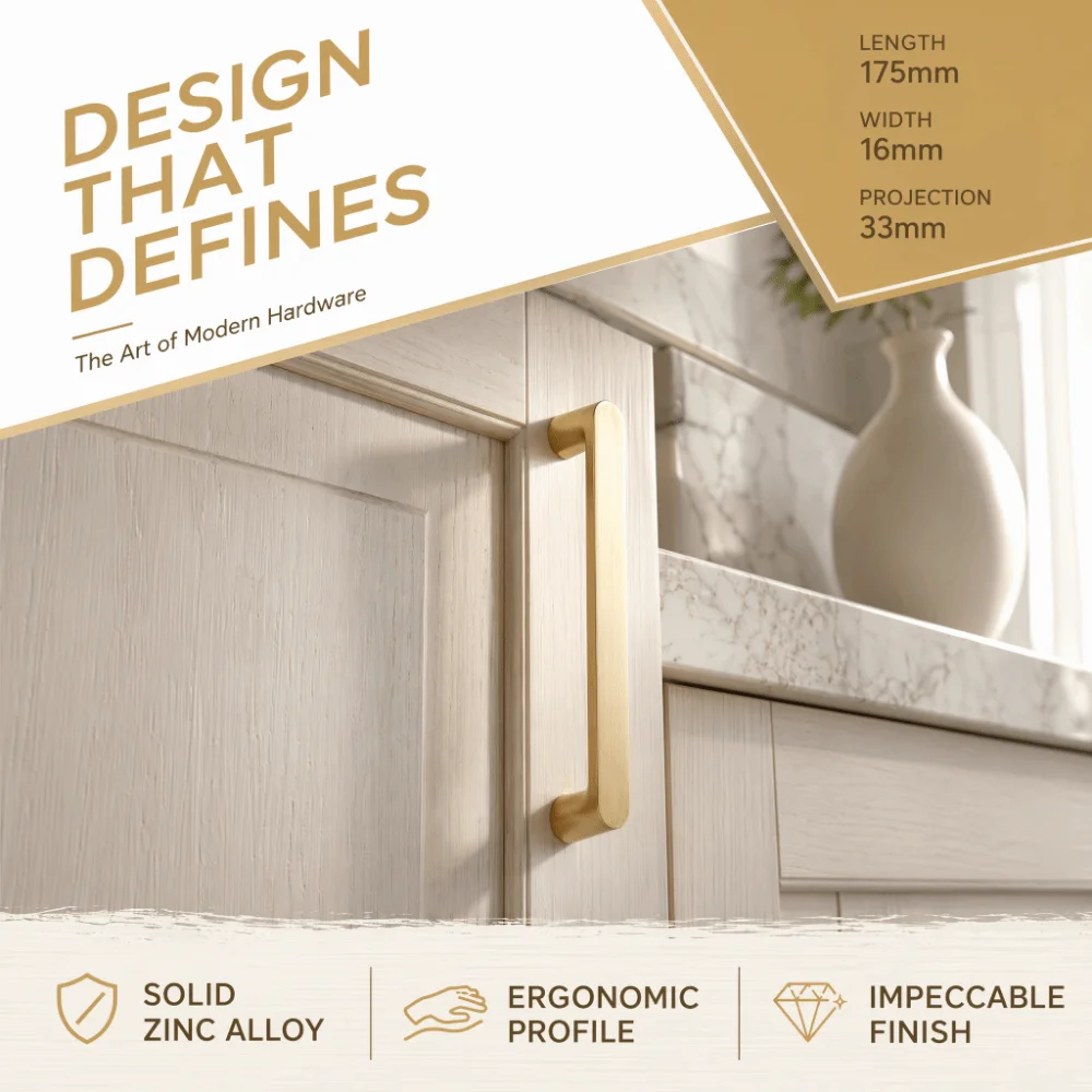 Brushed Nickel Finish Cabinet Handles Aluminum Alloy Modern Style Cabinet Knobs Luxury Furniture Handles For Dresser Cabinet
