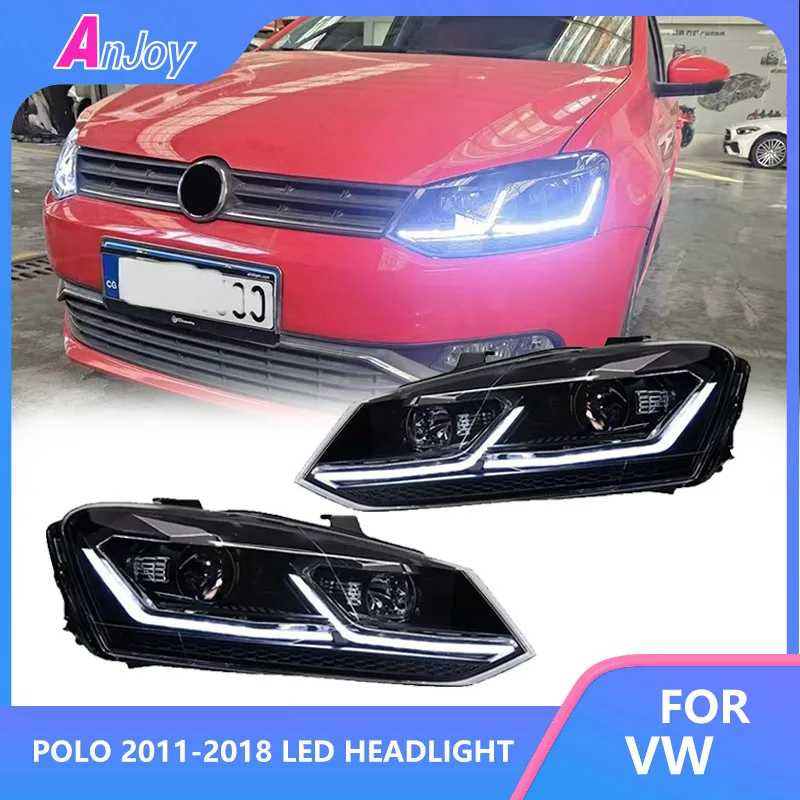 

Car Lights for VW POLO 2011-2018 LED Head Lamp DRL Projector Lens Automotive Headlight Accessories