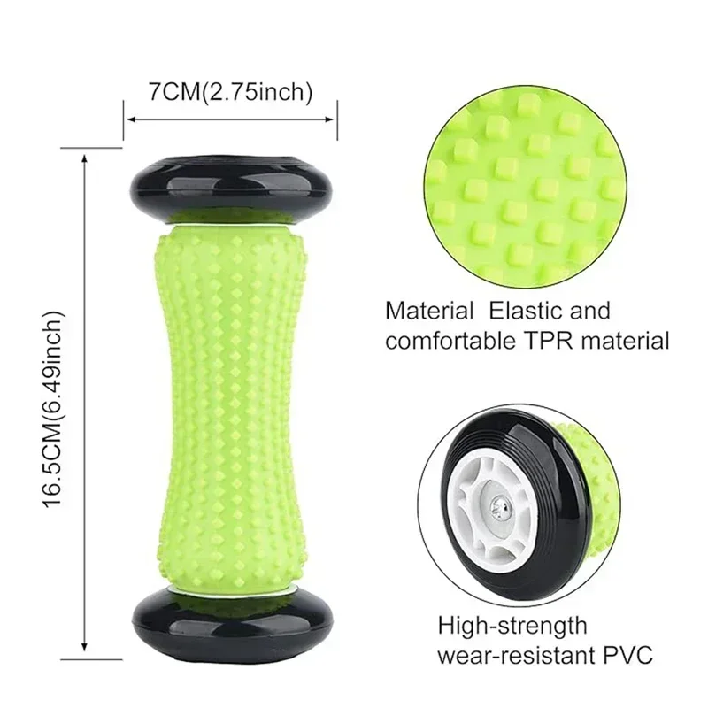

Foot Massage Roller Spiky Balls Fascia Ball For Hand Leg Back Pain Therapy Deep Tissue Trigger Point Recovery Muscle Relaxation