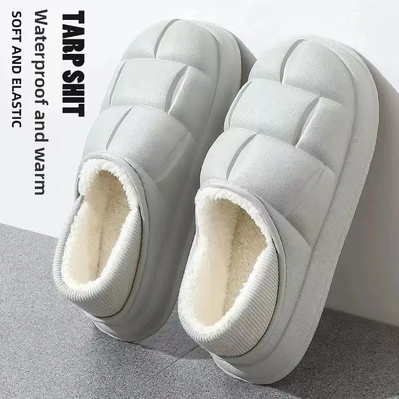 

Winter New Style Unisex Cotton Slippers Indoor Home Anti-slip Soft Bottom Household Couple Warm Comfortable Easy Wear Home Sl...