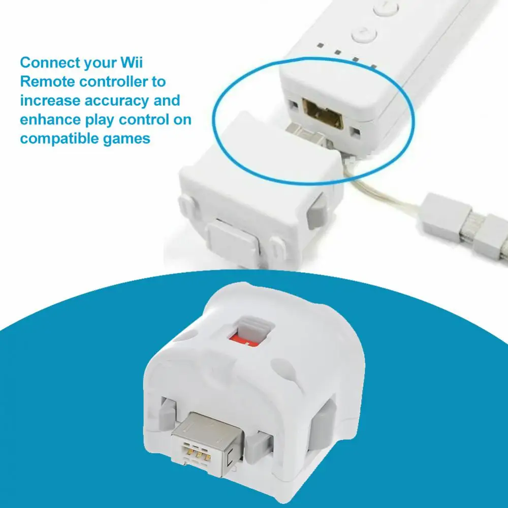 Wii Kit Sensor adaptor penambah gerakan, Kit Sensor penambah gerakan Plus untuk permainan Wii, penguat pengendali jarak jauh untuk Wii