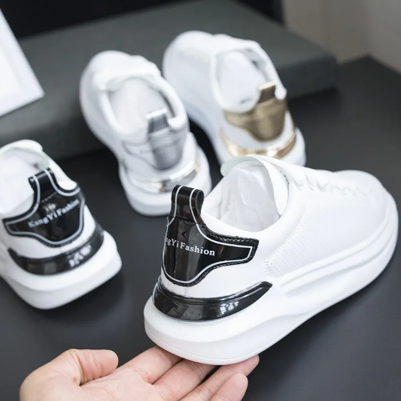 Summer Breathable White Sneakers Trendy Couple Footwear Fashion Outdoor Running Light Comfort Daily Casual Walking Footwear