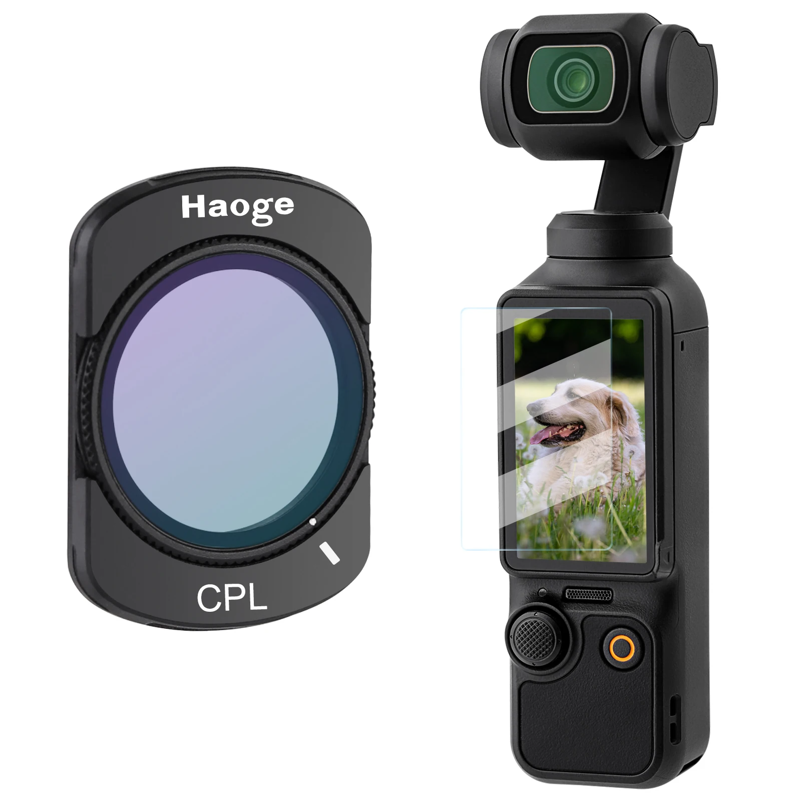 فلتر Haoge المغناطيسي CPL لملحقات كومبو DJI Osmo Pocket 3، فلتر مستقطب دائري متعدد المغلفة