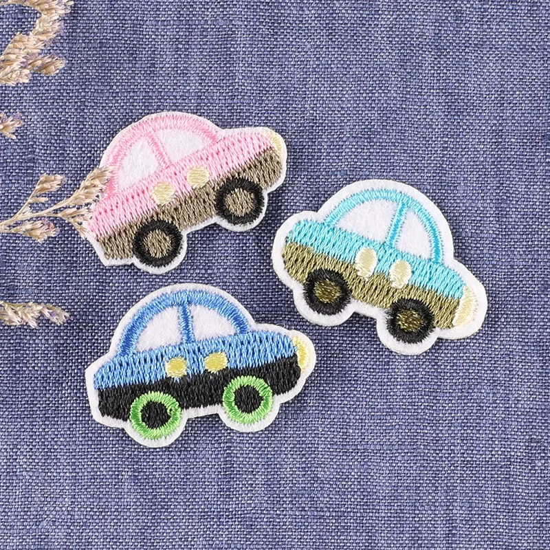 Высокое-качество-мультфильм-автомобиль-вышивка-гладильная-нашивка-diy-детская-одежда-шпилька-аксессуары-декоративная-нашивка