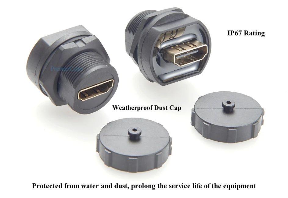 IP67 Wasserdichter HDMI 1.4 Buchse-zu-Buchse-Koppler 4K@30Hz Flächenbündiger Durchgangsverbinder für TV PC Monitor Projektor – Detail 3