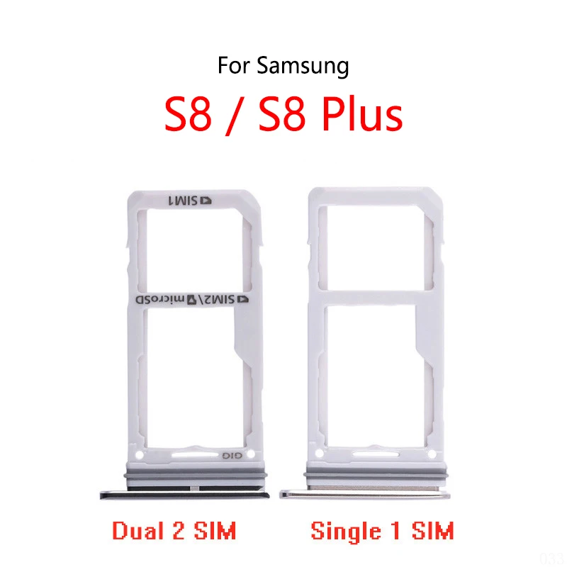 For Samsung Galaxy S8 G950 G950F / S8 Plus G955 G955F New SIM Card Slot Tray Holder Sim Card Reader Socket