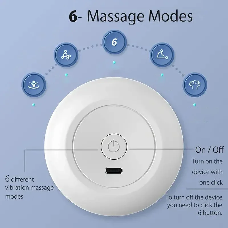 مسدس تدليك صغير محمول باليد 6 سرعات لتخفيف آلام الرقبة والكتف والظهر، مدلك عضلات الجسم المحمول مدلك الجسم #4