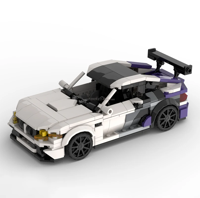 2024 Hot MOC Speed Champion City Car M4 Supercar Building Blocks Brick Racing Technique Creative Garage DIY Toys Kids Gifts