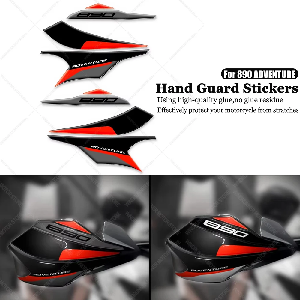 

For 890 Adventure 2023-2024 Motorcycle Hand Guard Protection 3D Sticker motorcycle accessories 3d stickers